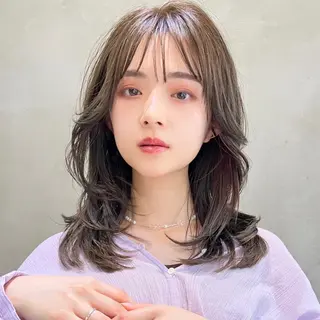 セミロング カラー パーマ ヘアアレンジ メンズ キッズ 丁寧なカウンセリング 🌿Chiemi🌿のヘアスタイル