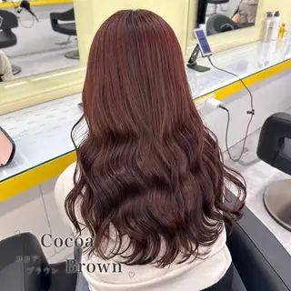 ロング カラー 韓国風艶髪🎀 暖色カラー🤍のヘアスタイル