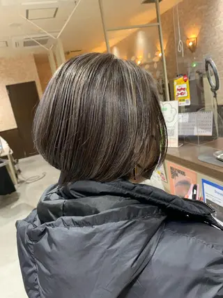 ショート カラー パーマ ヘアアレンジ 近藤千翔🩵 髪質改善Periodのエステ・リラクイメージ