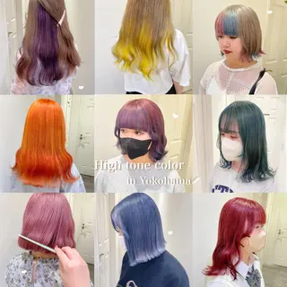 セミロング カラー シールエクステ横浜 🐏☁️miminaのヘアスタイル