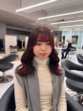 セミロング カラー 💖札幌カラー 指名No.1💖玲奈のヘアスタイル