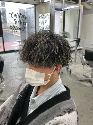 ショート カラー パーマ メンズ メンズ特化美容師/ 藤戸 椋のヘアスタイル