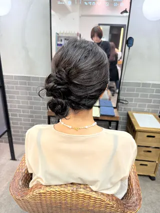セミロング まとまるボブ🌼 アレンジ🌼鴨下穂香のヘアスタイル