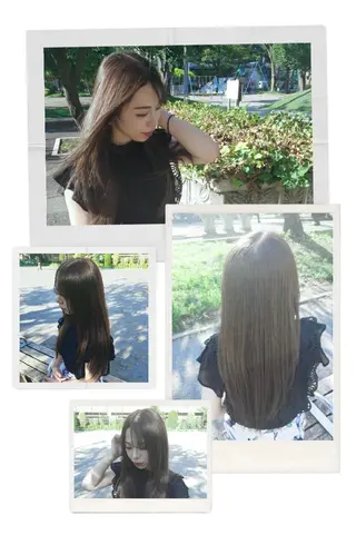 セミロング 透明感カラー×髪質改 善✨️町田築✨️のヘアスタイル
