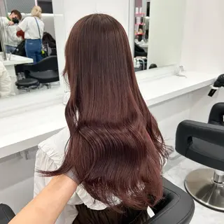 セミロング カラー mai🍑暖色カラー /レイヤー💖のヘアスタイル