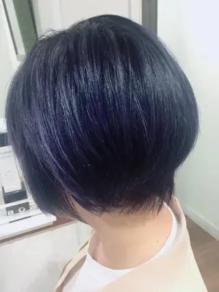 ショート カラー ブリーチ毛縮毛矯正 👑山口のヘアスタイル