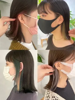 カラー yoshino /ナチュラル縮毛のヘアスタイル