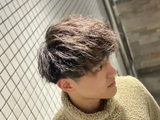 ミディアム パーマ メンズ 浅見 天翔のヘアスタイル