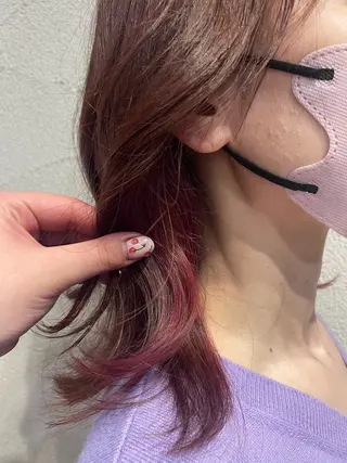 セミロング カラー 大塚 友茉のヘアスタイル