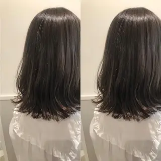 ミディアム カラー 小栗 麻衣のヘアスタイル