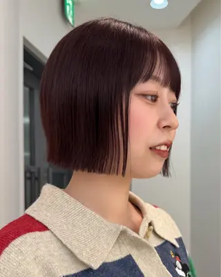 ショート おしゃれボブ/暖色 カラー🧶いろはのヘアスタイル
