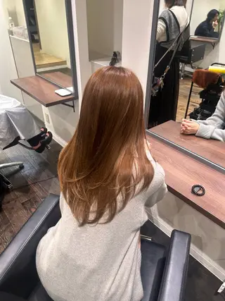 ロング 🤎オリーブカラー× パーマ特化💫森口のヘアスタイル