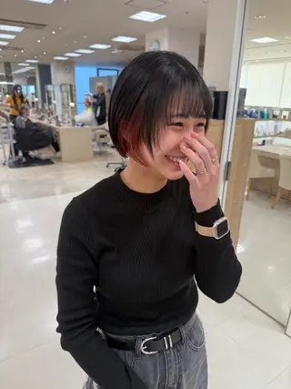 ショート カラー ヘアアレンジ 🍒KIKUCHI KANAE🍒のヘアスタイル