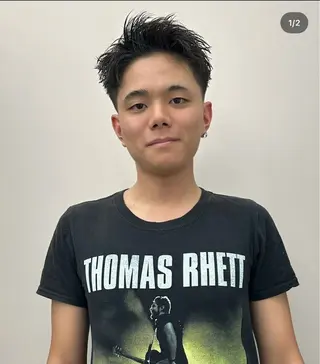 ショート パーマ メンズ 網谷 萌夏のヘアスタイル