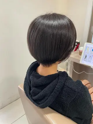 ショート メンズ ハッシュカット 暖色カラー/伊藤菜月のヘアスタイル