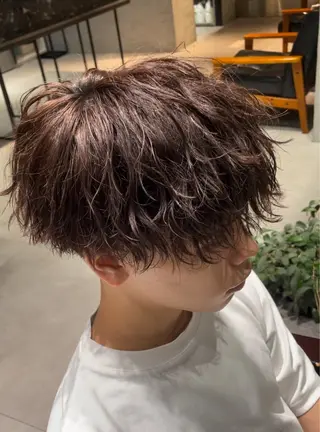 ショート カラー パーマ 🔱メンズパーマ特化 🔱山下和輝のヘアスタイル