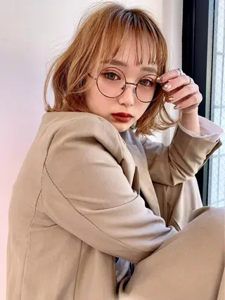 ミディアム カラー ヘアアレンジ *モデル募集💖札幌 ACADEMY💖のヘアスタイル