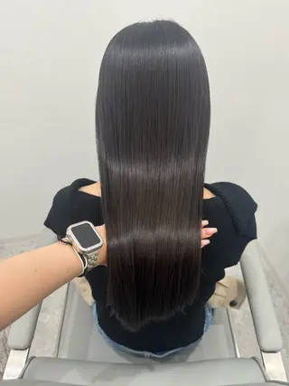 セミロング 💎縮毛矯正/透明感 カラー💎椎葉みひろのヘアスタイル