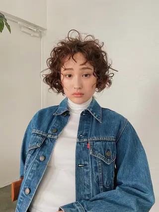 ミディアム ヘアアレンジ 藤原 怜央のヘアスタイル
