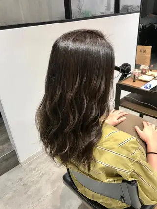 セミロング カラー ヘアアレンジ 似合わせレイヤー/ 美髪縮毛矯正/ミナエのヘアスタイル