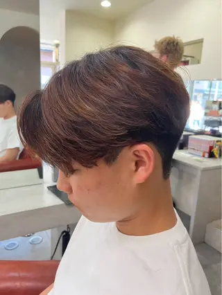 ミディアム カラー パーマ ヘアアレンジ メンズ キッズ 茶屋町メンズサロン 小野湧翔のヘアスタイル