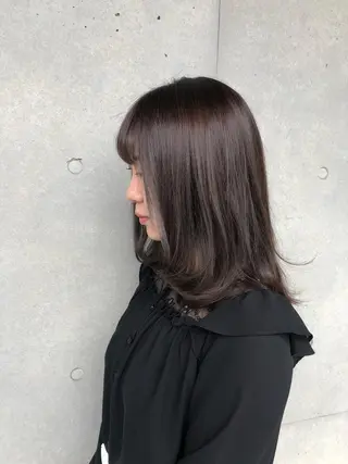 セミロング パーマ 丸みショートボブ/ タッセルボブ 吉野のヘアスタイル