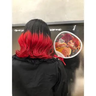 ミディアム カラー 推しカラー✨ オタク美容師ユウカのヘアスタイル