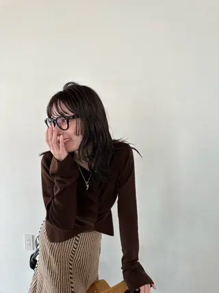 ミディアム パーマ さとう あやかのヘアスタイル