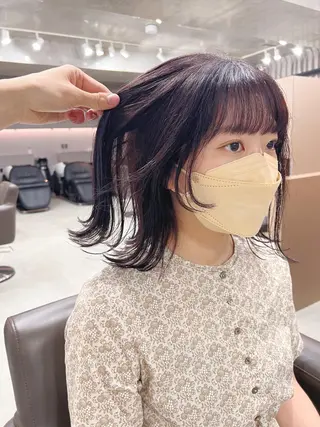 ミディアム カラー ボブパーマコテ巻き風 パーマNo1深江秀平のヘアスタイル