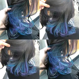 セミロング カラー 原宿サロン代表 デザインカラー伊藤卓のヘアスタイル