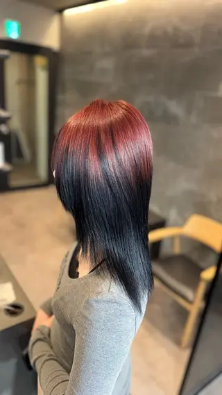 ミディアム カラー ヘアアレンジ YUZA grow HAIR 札幌所属・韓国ヘア指名率 No. 1小堀京介のヘアスタイル