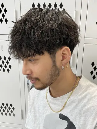 ショート パーマ メンズ #メンズスタイル# 🌿表参道ちえ🌿のヘアスタイル