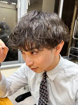 ショート パーマ メンズ メンズパーマ メンズ特化ryoのヘアスタイル