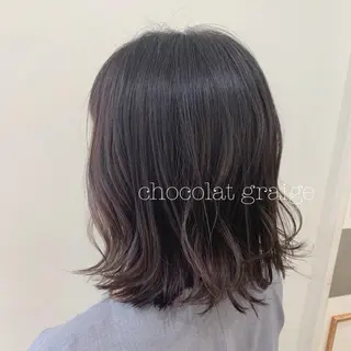 ショート カラー ぱつっとボブ/ 小野あかねのヘアスタイル
