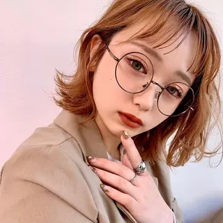 ミディアム カラー パーマ 韓国艶カラー🇰🇷 DISCO💙のヘアスタイル