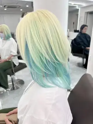 カラー ミディアム 女性専用サロン梅田 髪質改善カラーakiのヘアスタイル