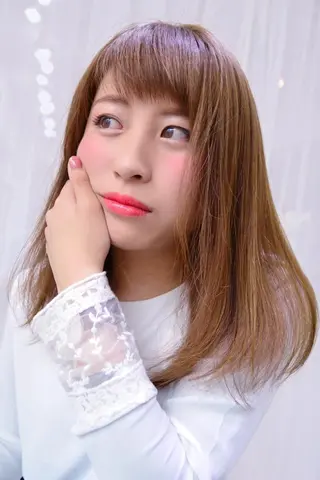 セミロング ロング カラー 花井 啓好のヘアスタイル