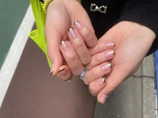 ネイル はばすみれ🎀ﾈｲﾙ 光ﾌｪｲｼｬﾙ ﾍｱのネイルデザイン