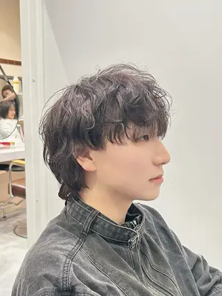 ショート カラー パーマ メンズ calna by ELMO  上ノ井のヘアスタイル