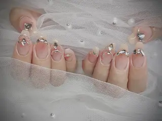 ネイル I-nailロング /ワンホン/キラキラのネイルデザイン