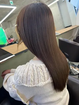 ミディアム カラー パーマ ヘアアレンジ 【ヘアケア特化型】 newi天王寺のヘアスタイル