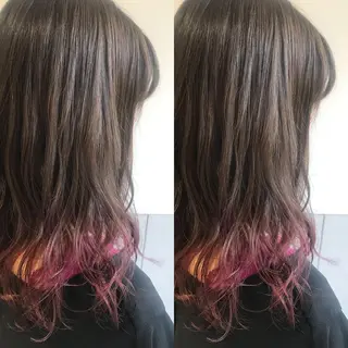 ロング カラー 小栗 麻衣のヘアスタイル
