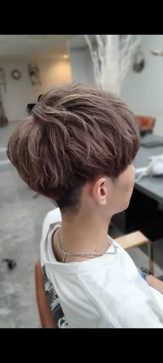 ショート カラー メンズ nico麻生　長谷川 裕月のヘアスタイル