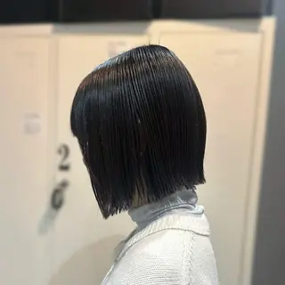 ミディアム パーマ 縮毛矯正+モテカラー 🎀✨MIHOのヘアスタイル
