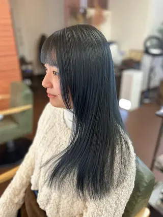 ロング カラー 💜推しインナー カラー/菊池柊真💜のヘアスタイル