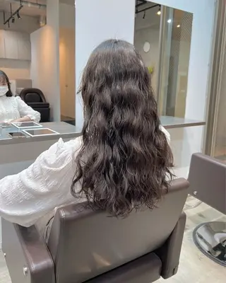 ロング カラー パーマ 【表参道】Ruri デジタルパーマのヘアスタイル