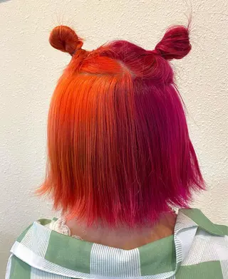 ミディアム カラー 中川 茜里のヘアスタイル