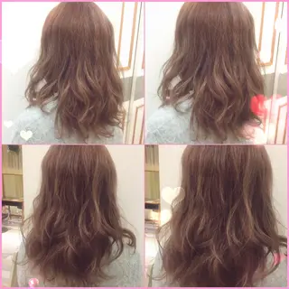 ミディアム カラー パーマ ヘアアレンジ 代表🎀 ふわモテ愛 され髪🩷yumiのヘアスタイル