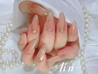ネイル ネイルサロンAiri 長さ出し·シンプルのネイルデザイン