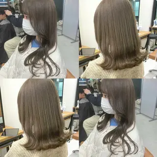 セミロング MOMO艶髪 🩵モテカラーのヘアスタイル